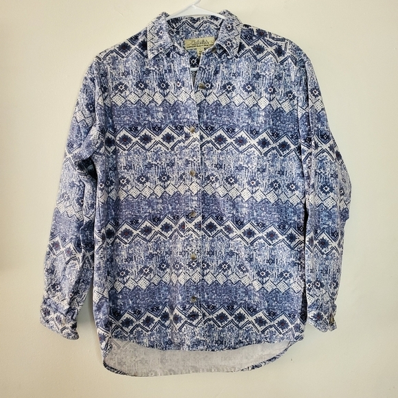 Womens Cabela's Aztec Southwestern Print Shirt Flannel size small - Picture 3 of 11